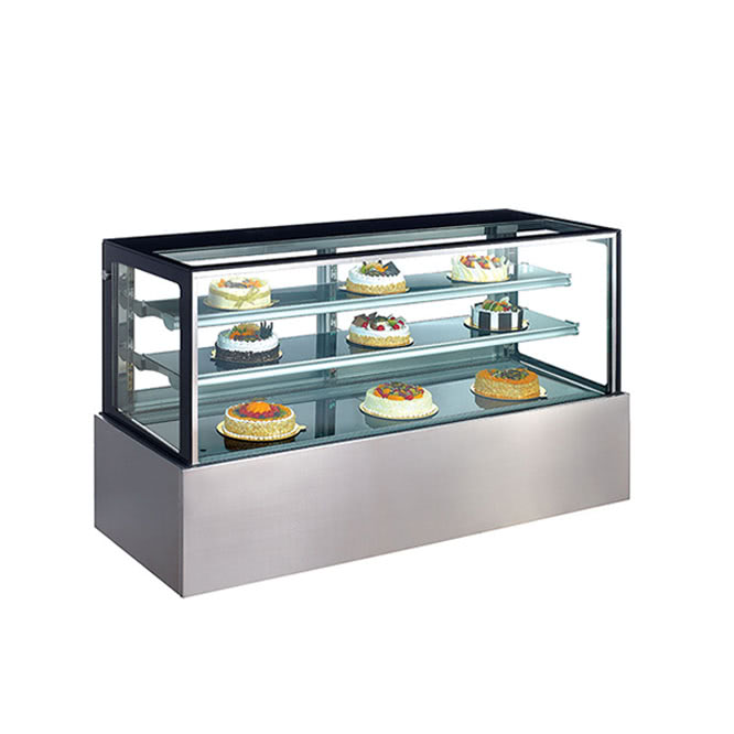 floor type glass cake display counter